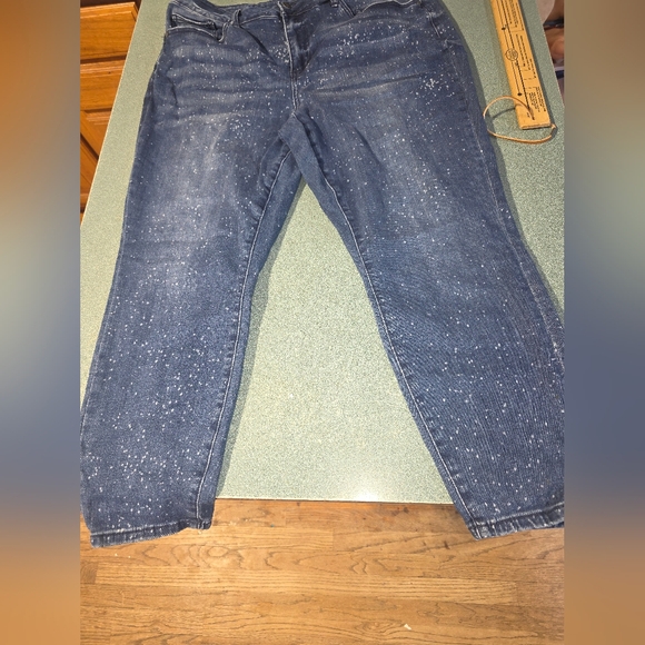 Judy blue Size 20W Relax relaxed fit paint splatter design jeans - Picture 4 of 14